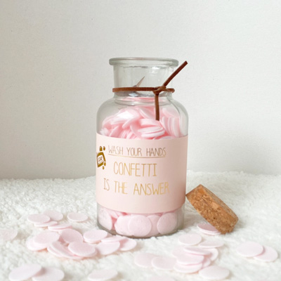 Confetti Handzeep in Hoera 40 jaar cadeaubox