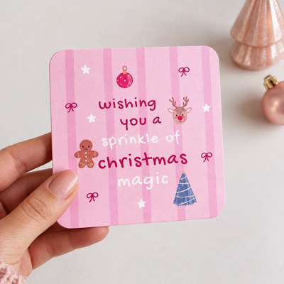 Onderzetter Wishing you a sprinkle of christmas magic
