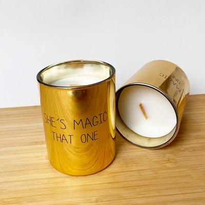 Geurkaars Metallic Goud She's Magic