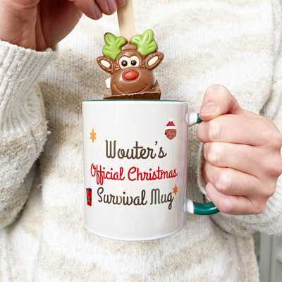 Gepersonaliseerde Kerstmok – Christmas Survival Mug