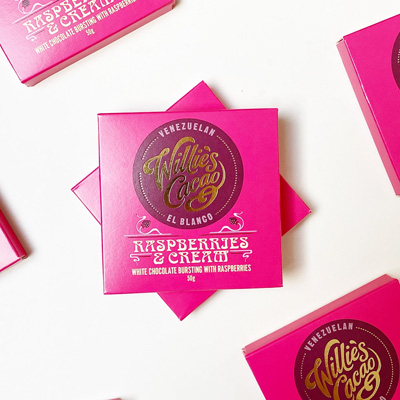 Witte Chocolade Framboos Chocoladereep