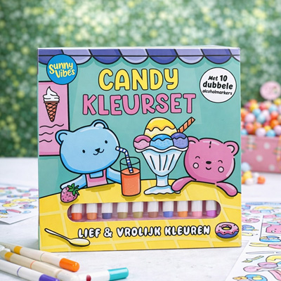 Candy Kleurset – Kleurboek met Alcoholmarkers