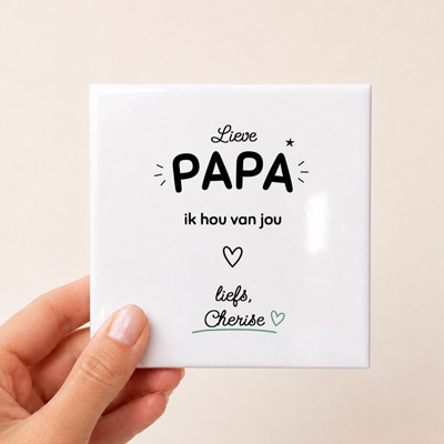 Gepersonaliseerd Tegeltje Papa ik hou van jou