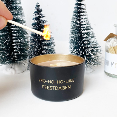 Geurkaars Vro-ho-ho-lijk kerstfeest