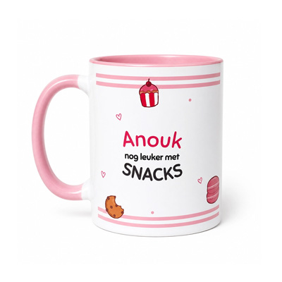 Gepersonaliseerde Mok Nog leuker met Snacks