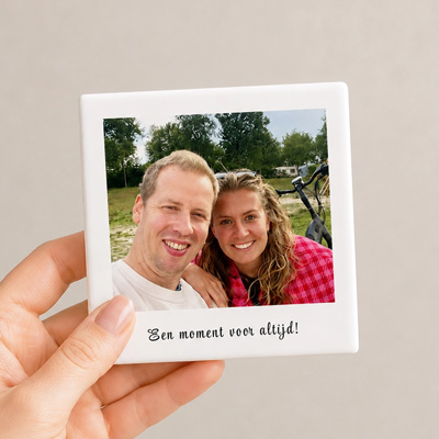 Tegel met foto (en tekst)