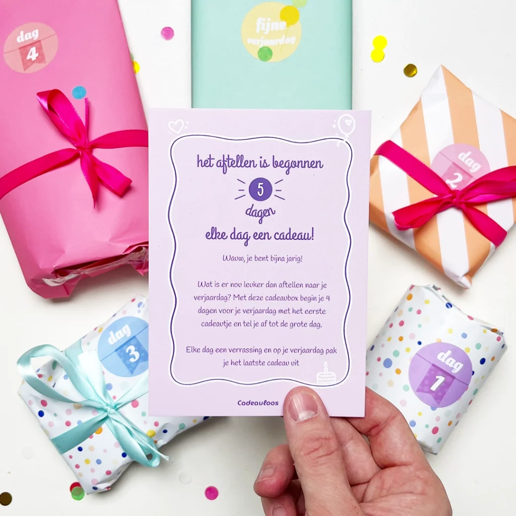 Aftellen naar haar Verjaardag Cadeaubox