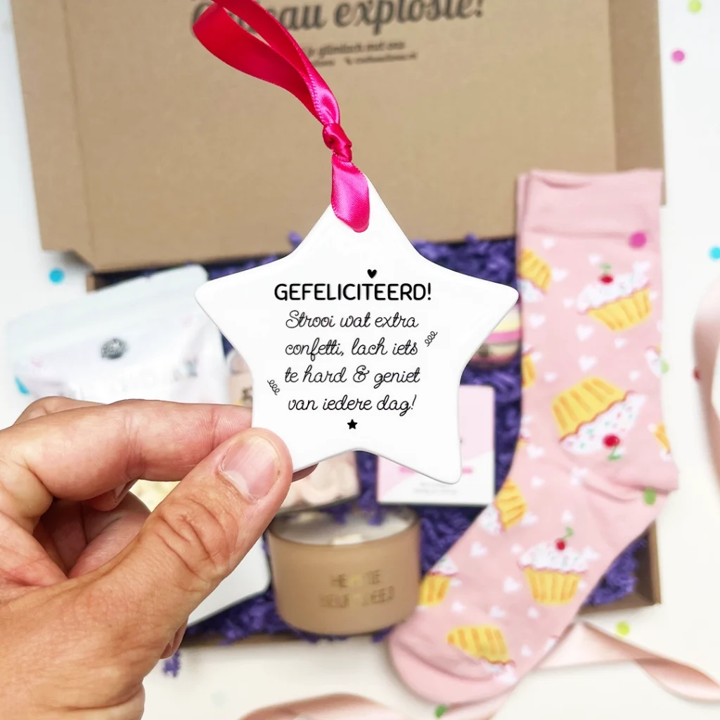 Roze Feestelijke Verjaardagsbox