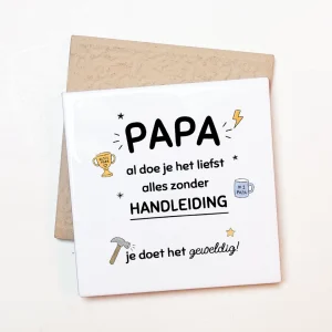 Tegeltje Papa zonder handleiding