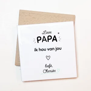Gepersonaliseerd Tegeltje Papa ik hou van jou