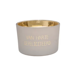 WoodWick kaars Van harte gefeliciteerd
