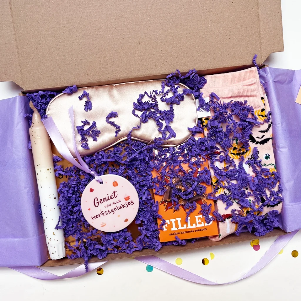 Herfstgelukjes brievenbus cadeaubox