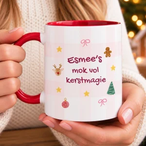 mok met naam kerstmagie
